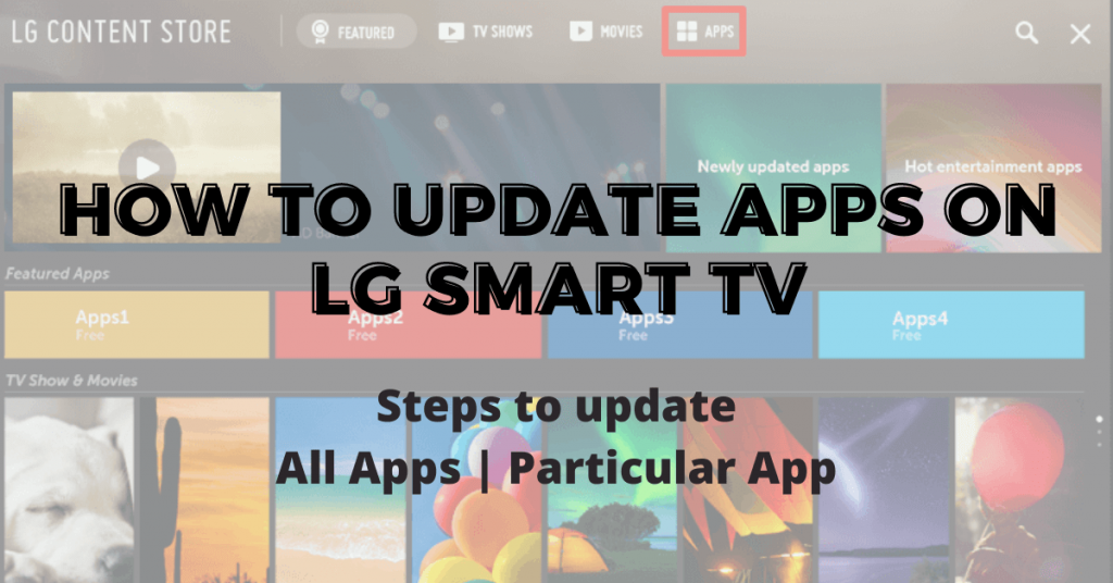 How to Update Apps on LG smart TV