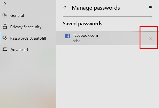 How to Delete Saved Passwords on Computer using Microsoft Edge
