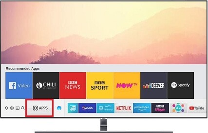 Select Apps to get Xfinity App on Samsung TV