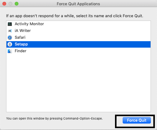 Force Quit - Open Task Manager on Mac