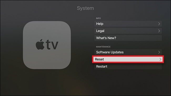 How to Reset your Apple TV