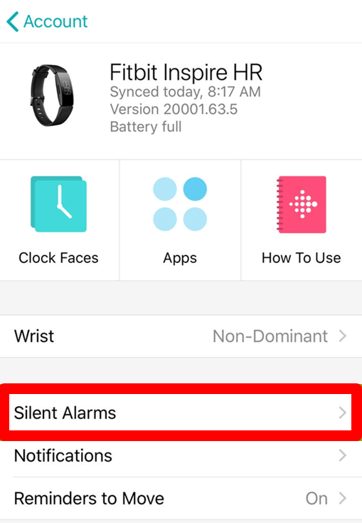  Set Alarm on Fitbit - silent alarms