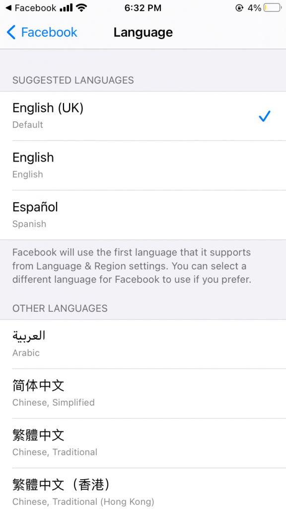 How to Change Language on Facebook