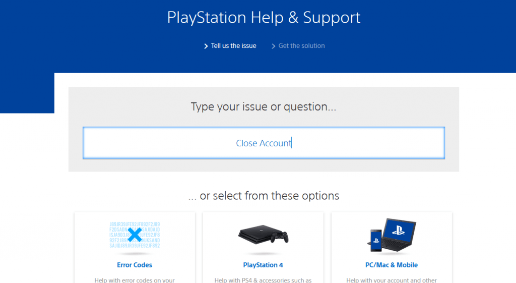 Delete PlayStation account