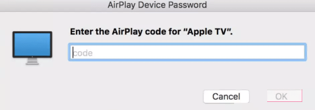 Enter AirPlay Code