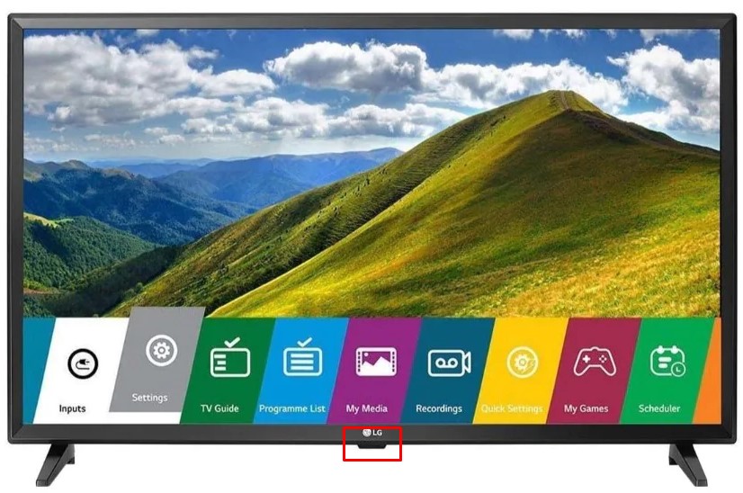 Press the Power button on LG TV 