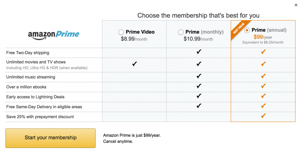 Pricing - Watch Prime Video on Xbox