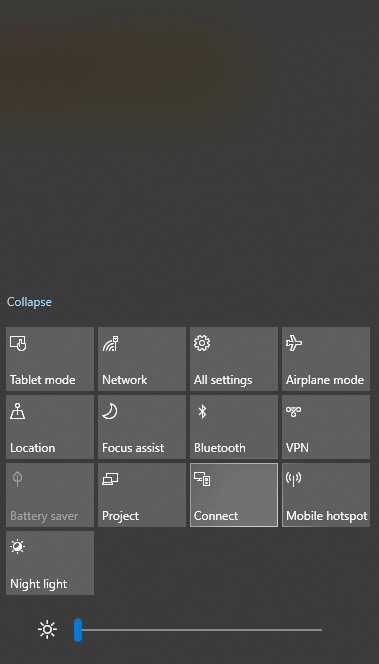 Select Connect tile - VLC on Roku