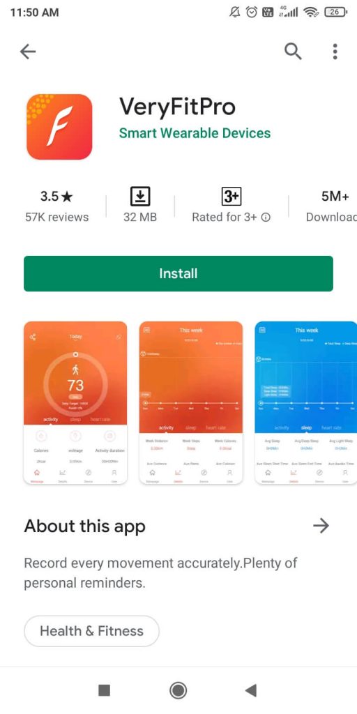VeryFitPro app