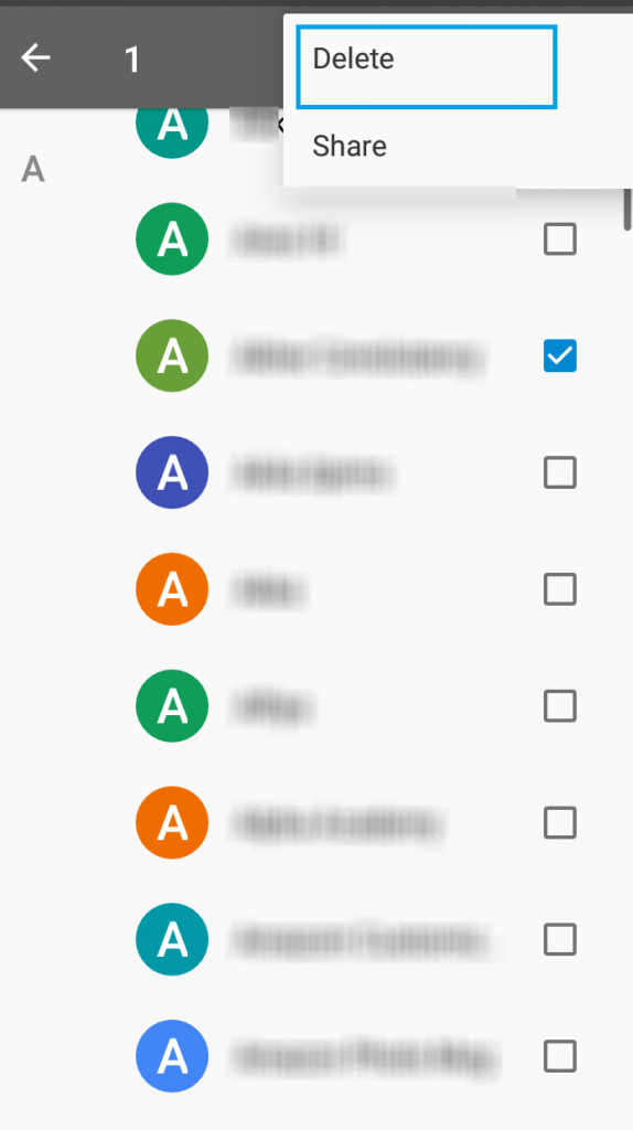 Delete Contacts - Android