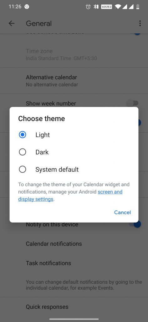 How to Enable Dark Mode on Google Calendar