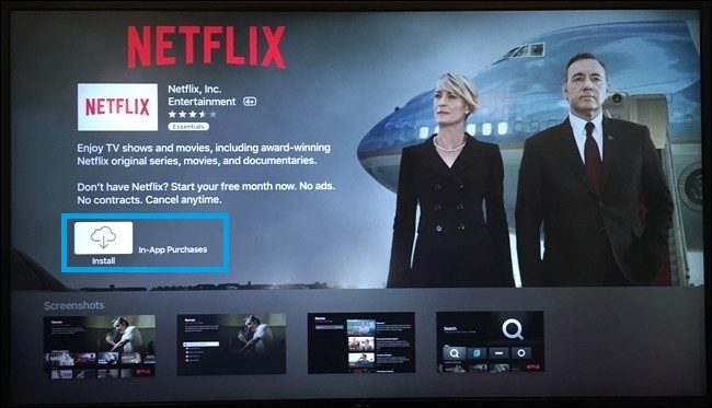 Install Netflix on Apple TV