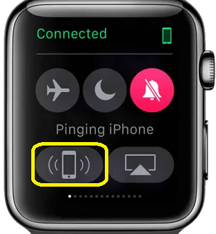 Ping IPhone from Apple Watch
