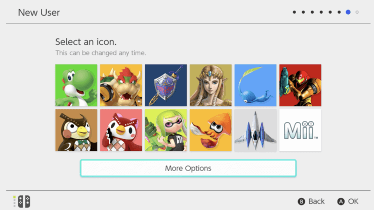 Select icon - Set Up Nintendo Switch