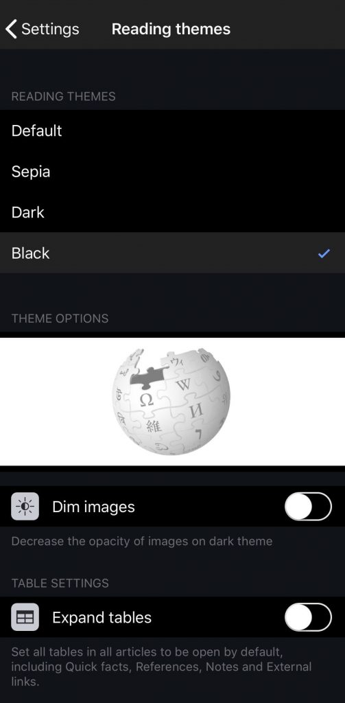 Wikipedia Dark Mode Android