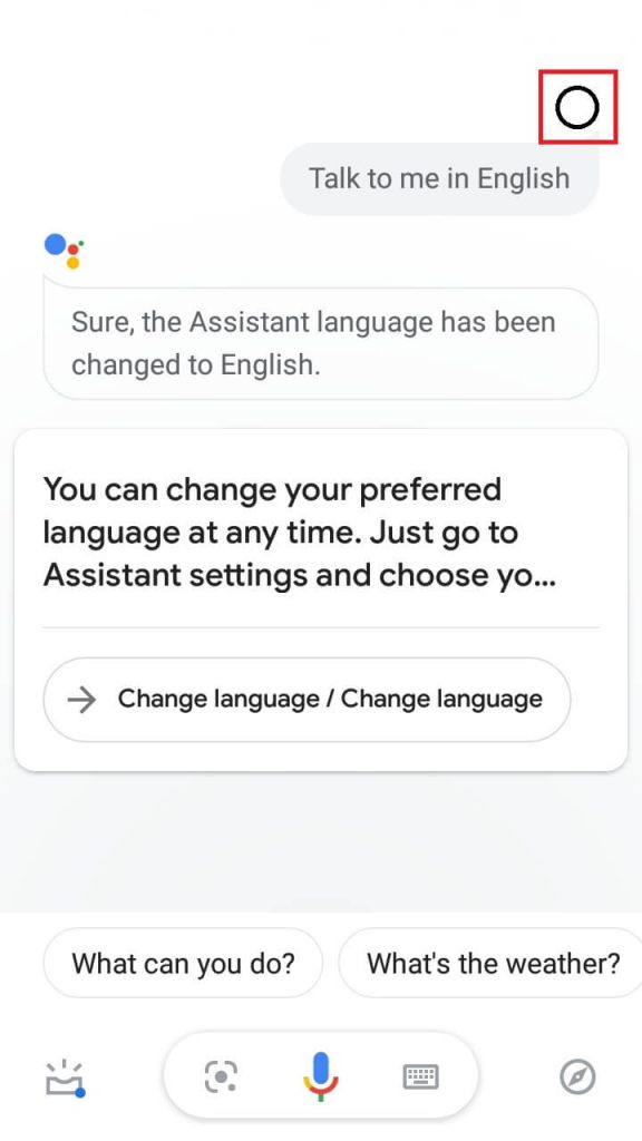 How to disable Google Assistant  - profile