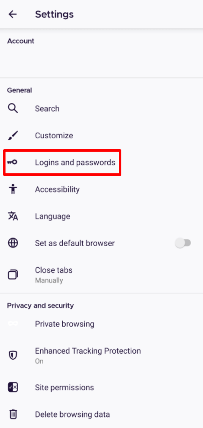 Logins and passwords