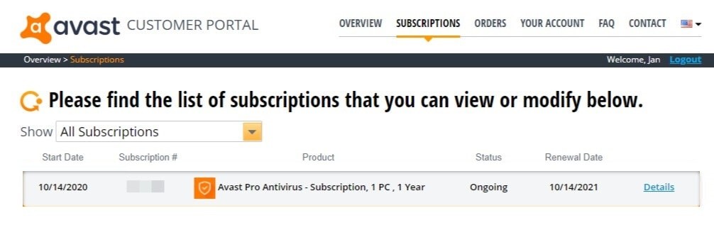 Choose Subscription
