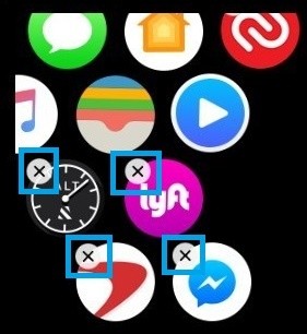 Delete Apps on Apple Watch - Grid View