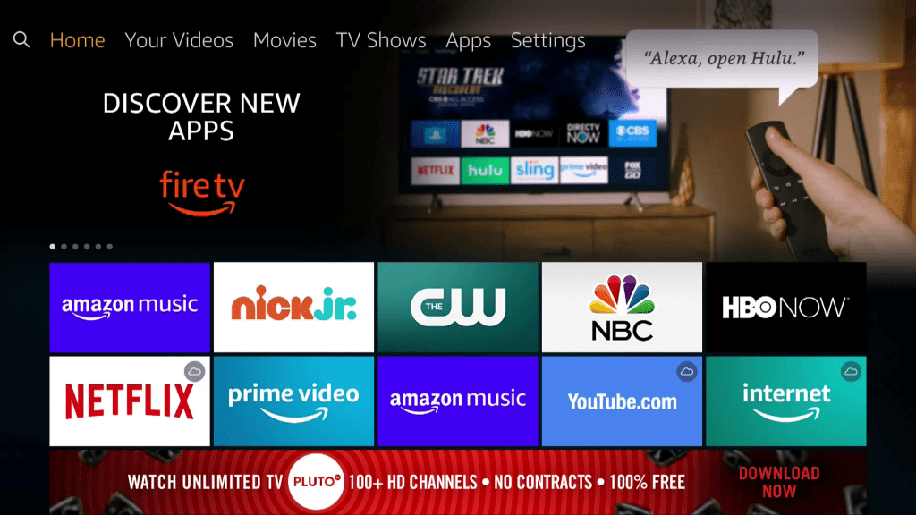 Firestick Home page