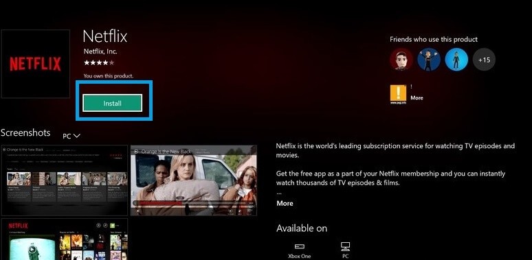 Install Netflix on Xbox 360 or One