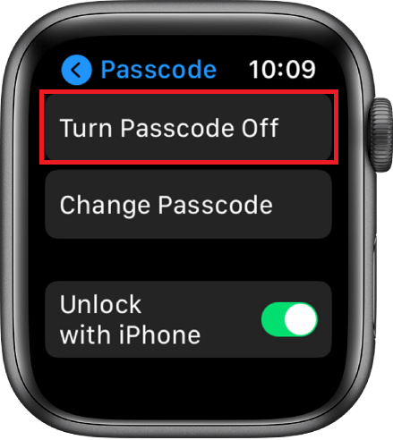 Turn Passcode off option