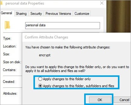 Apply Changes to folder