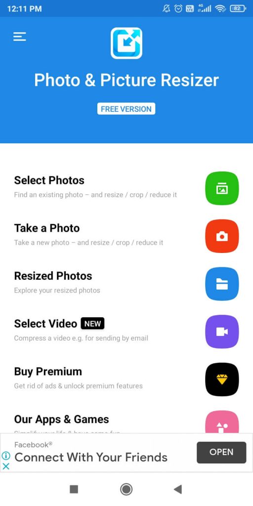 Select Photos option