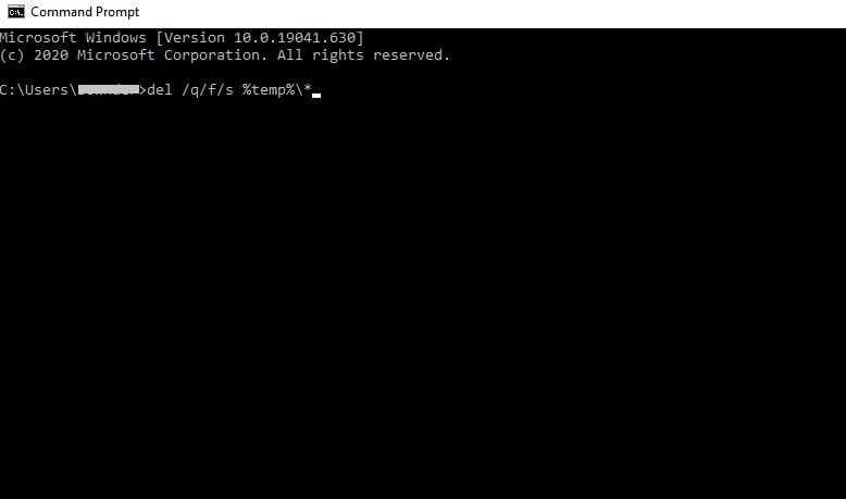 Using Cmd Prompt - Delete Temporary Files in Windows 10 