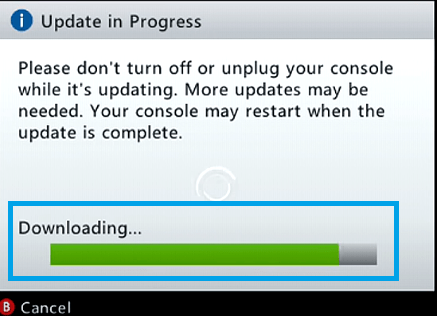 Update Xbox in Progress