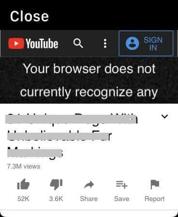 YouTube Link Error