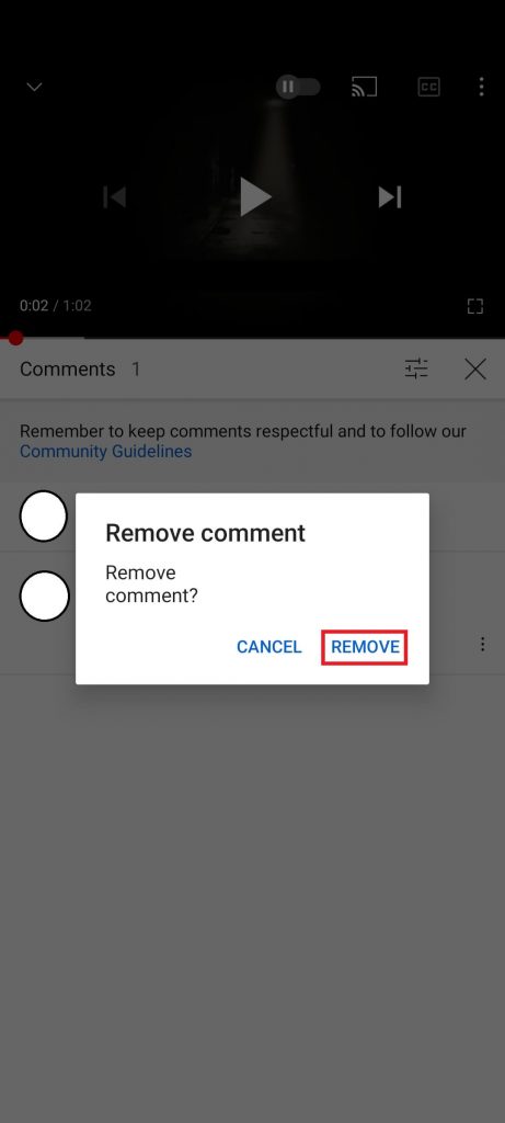 remove