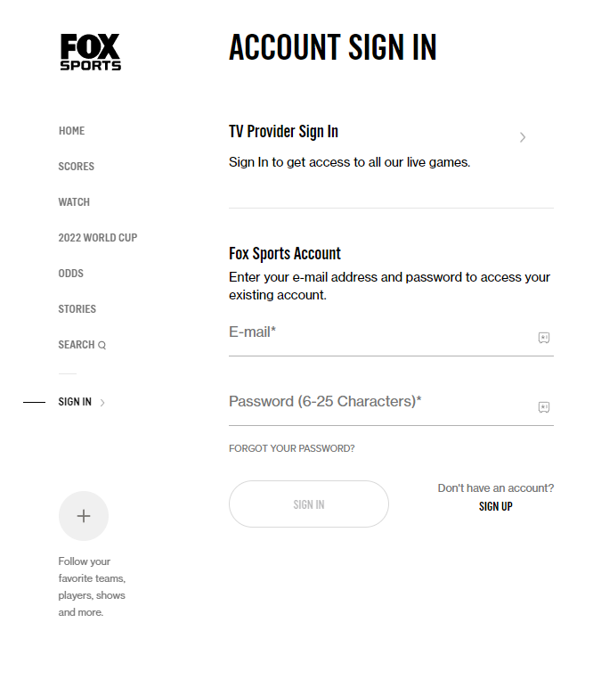 Sign in with your details