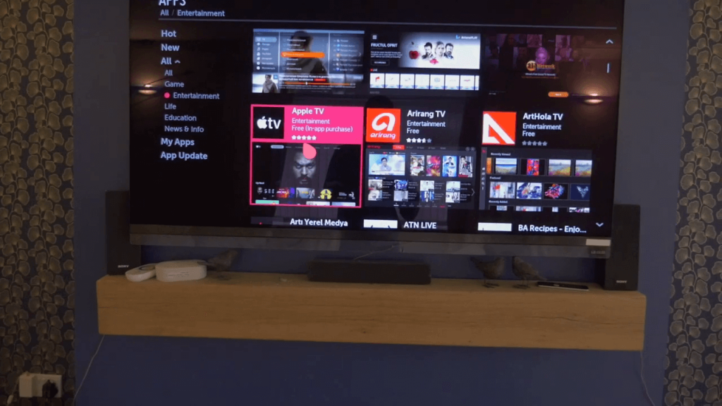 Search for Apple TV in Entertainment category