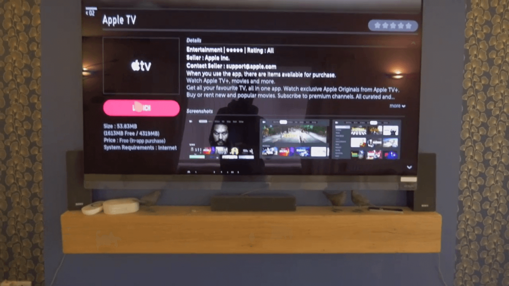 Launch Apple TV on LG TV