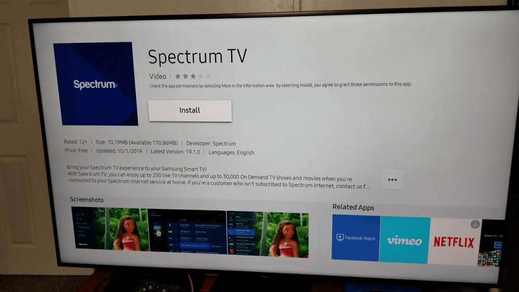 Spectrum TV on Samsung Smart TV
