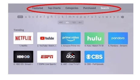Search Bar in Apple TV