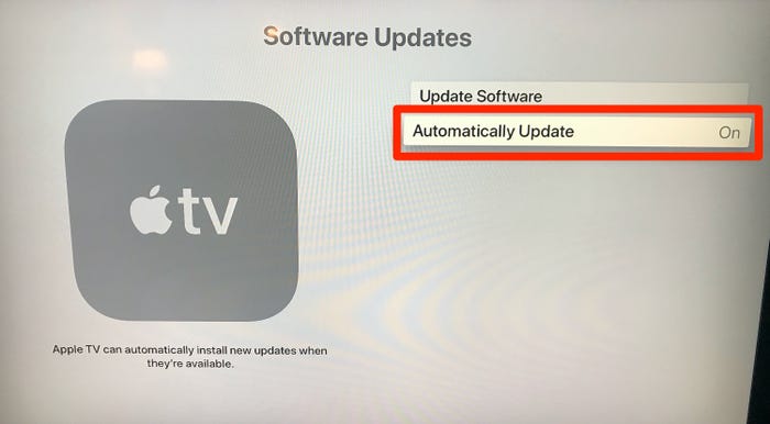 Automatically Update to Update Apple TV automatically