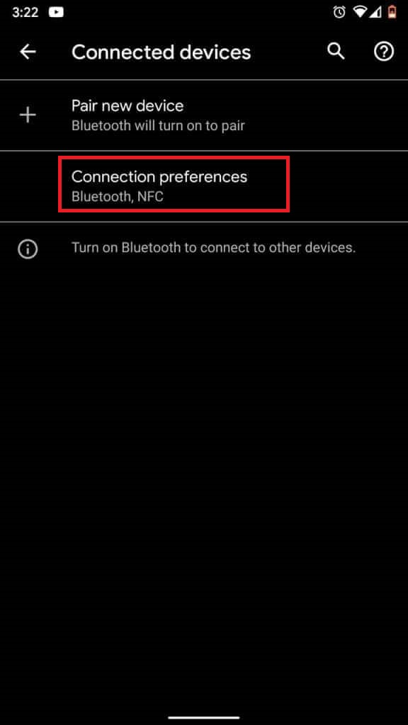 Click on connection preferences to Chromecast Instagram