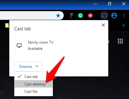 Tap Cast tab to Chromecast Zwift 