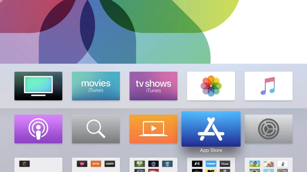 Go to App Store - Add apps in Apple TV