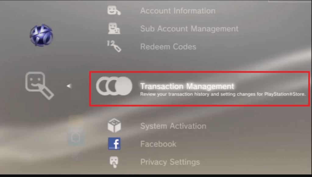 select transaction Management