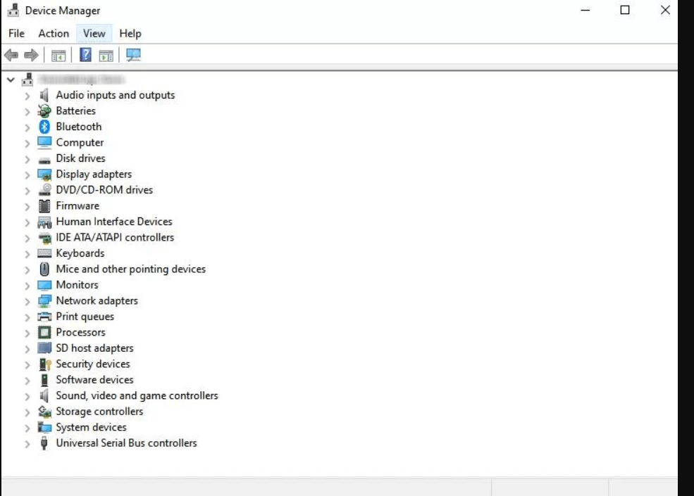 select the View tab to uninstall Nvidia Drivers