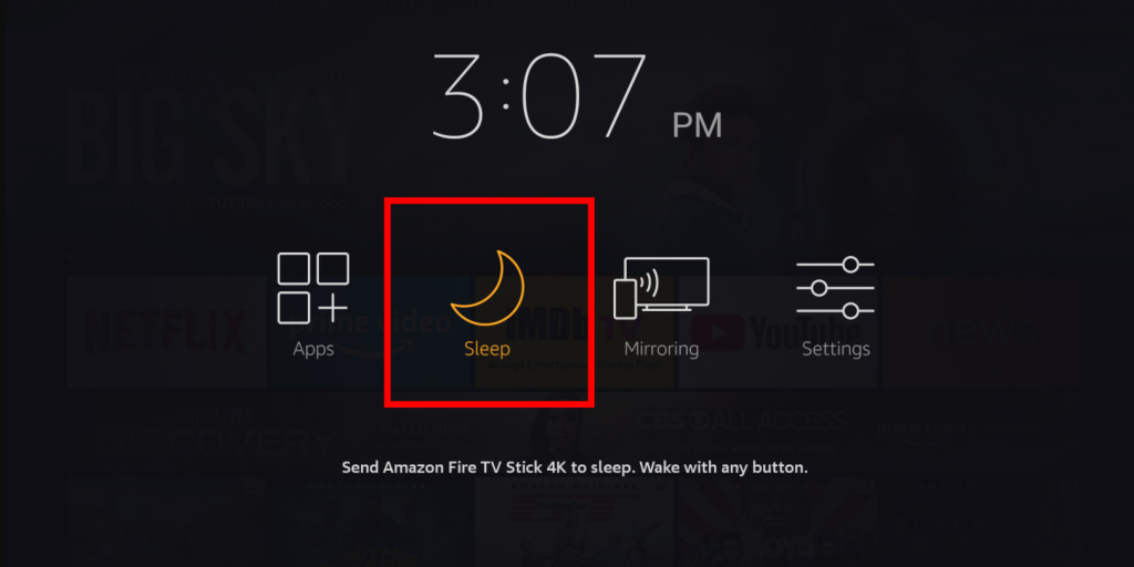 Select Sleep mode