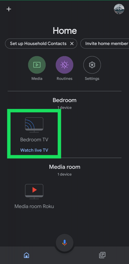 Tap on the Chromecast device to Connect Chromecast To New Wi-Fi