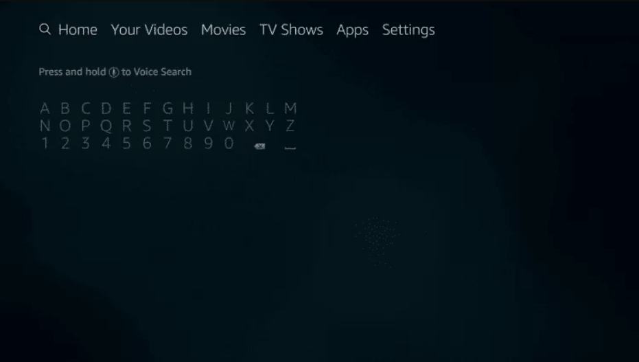 search for mx player TV app to download on firestick