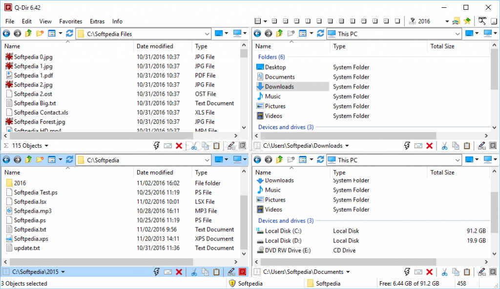 Q-dir is a best file explorer for windows 