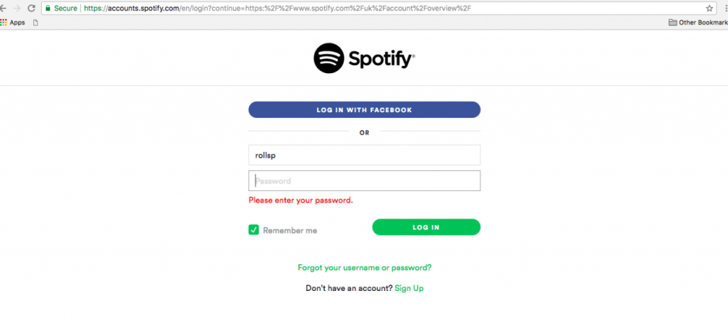 enter your username and password to login