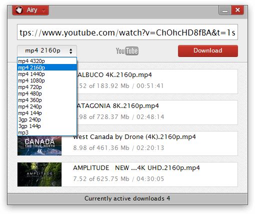 airy is the best YouTube downloader 
