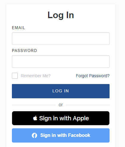 login with your account to cancel Blue Apron subscription